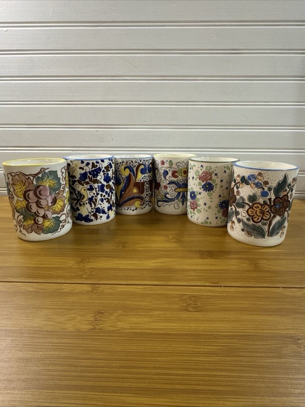 Italiano by Westwood Vintage Set Of 6 Coffee Cups Art Mugs Handcrafted In Japan